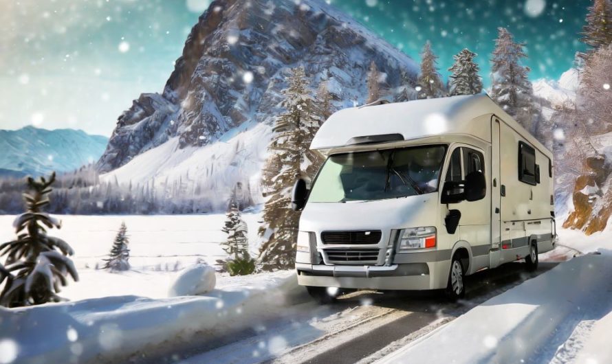 Driving motorhome in snow